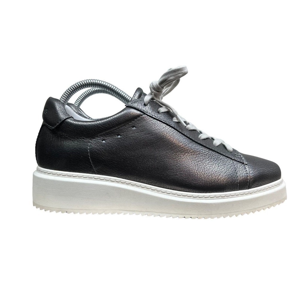 Homers Artisan Ista Sneakers Platform Lug Soles Lace Up Pewter Gray Women 9-9.5